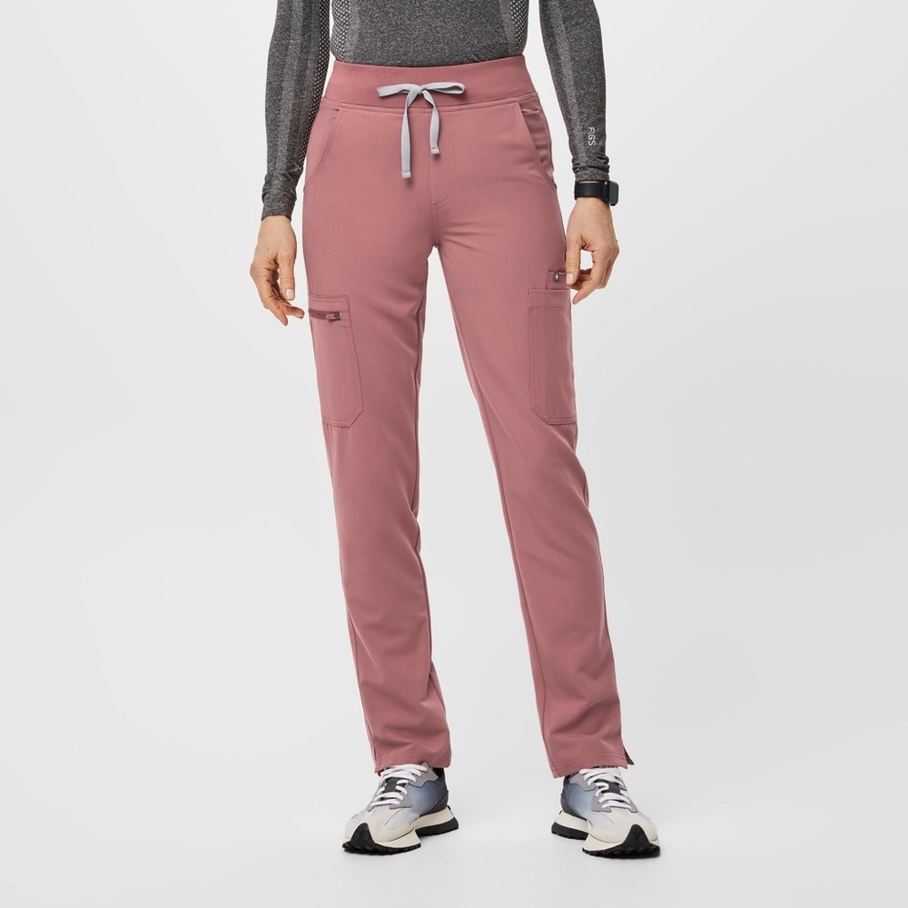 FIGS mauve High Waisted Yola Skinny Scrub Pants